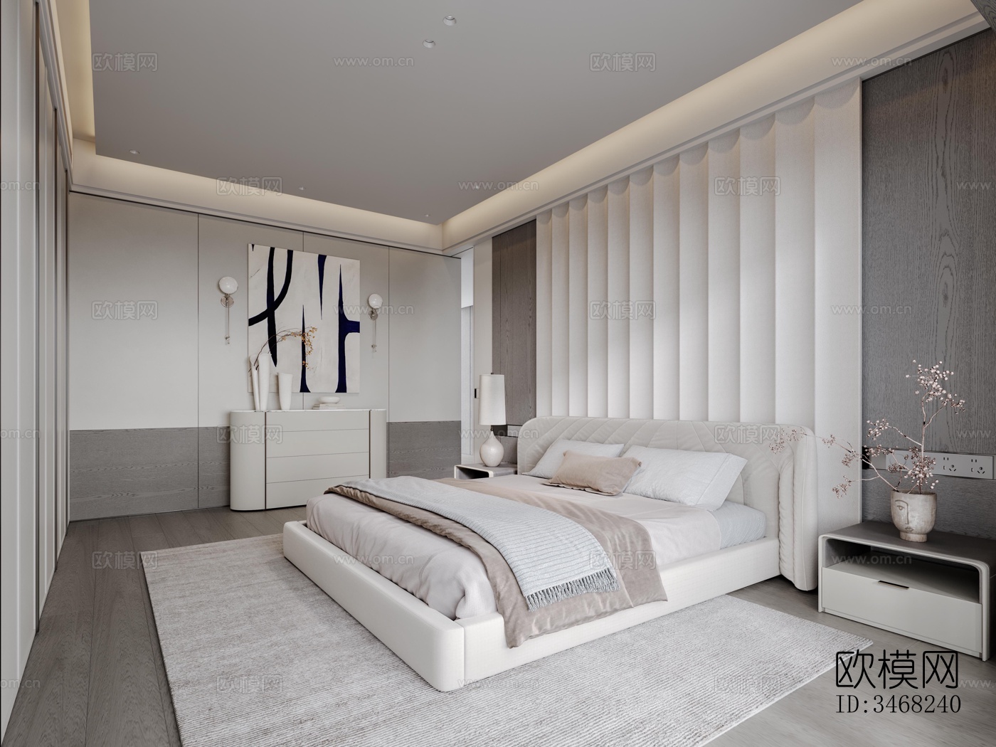 现代大平层效果图下载（渲染图15）