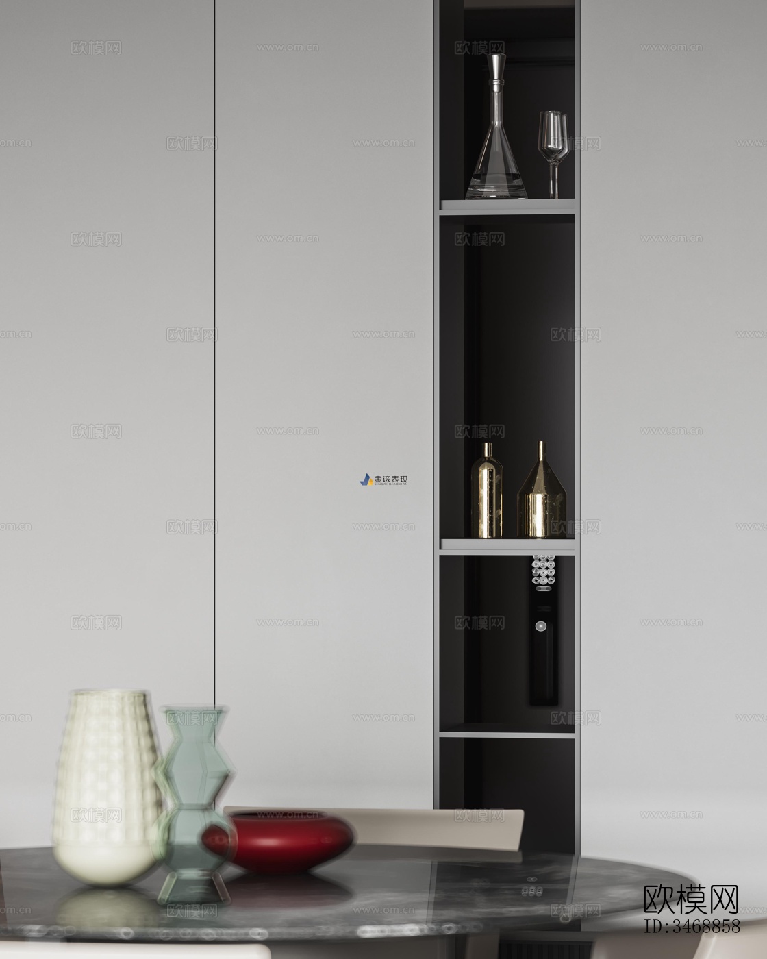 现代平层效果图下载（渲染图9）