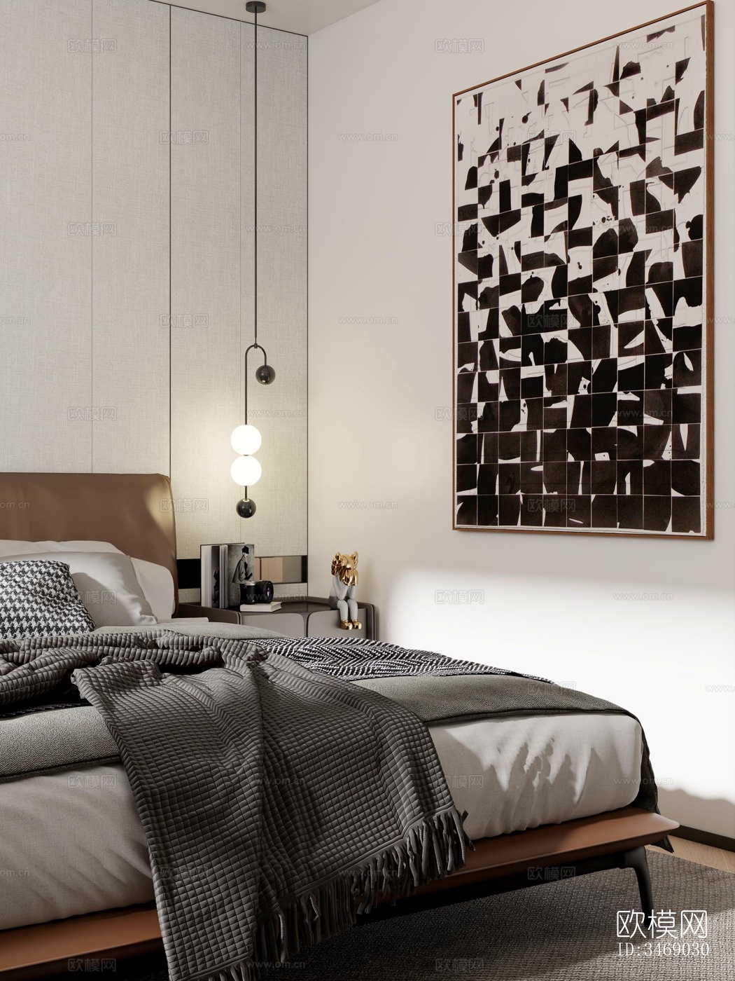 现代平层效果图下载（渲染图7）