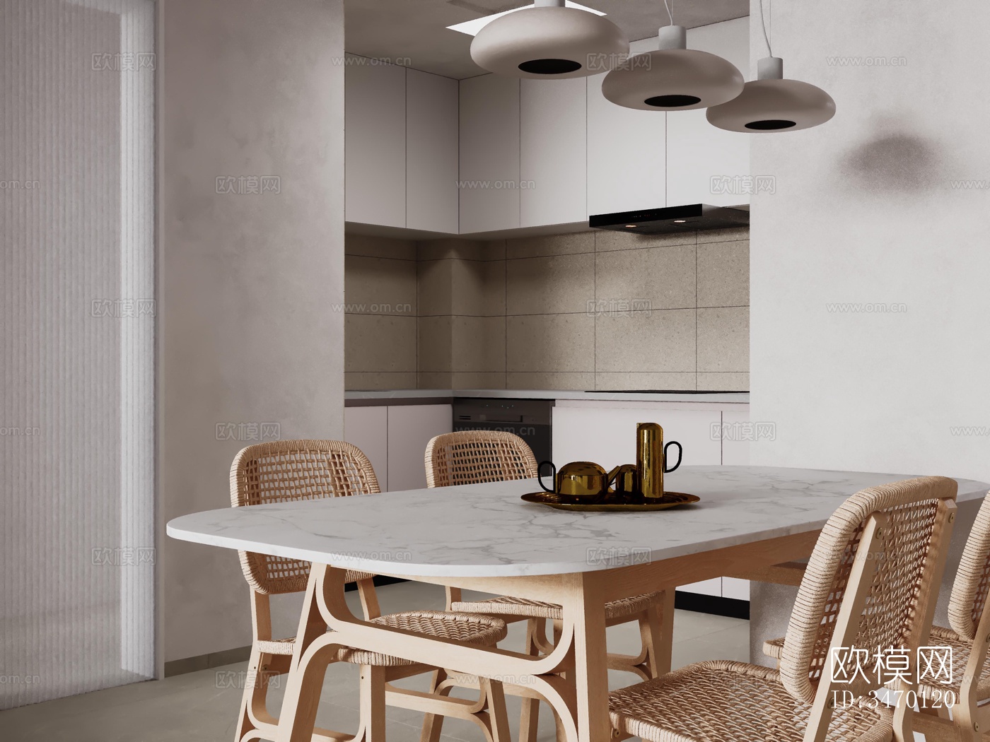 现代平层效果图下载（渲染图1）