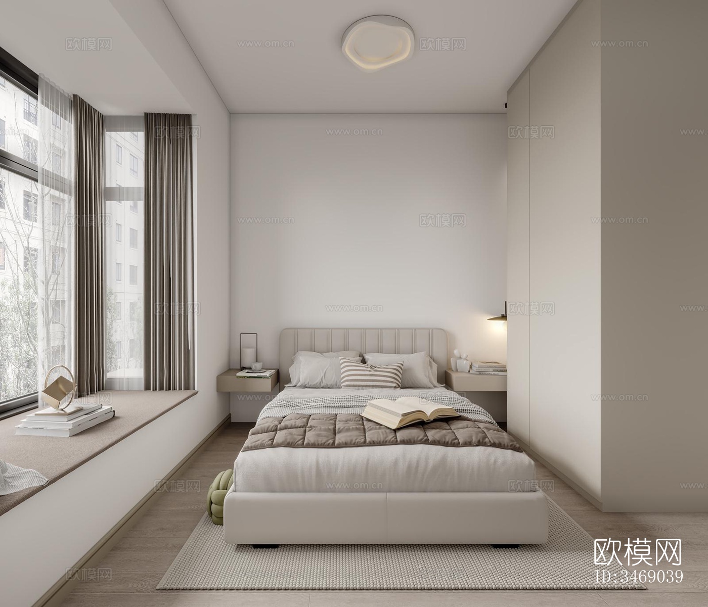 现代平层效果图下载（渲染图4）