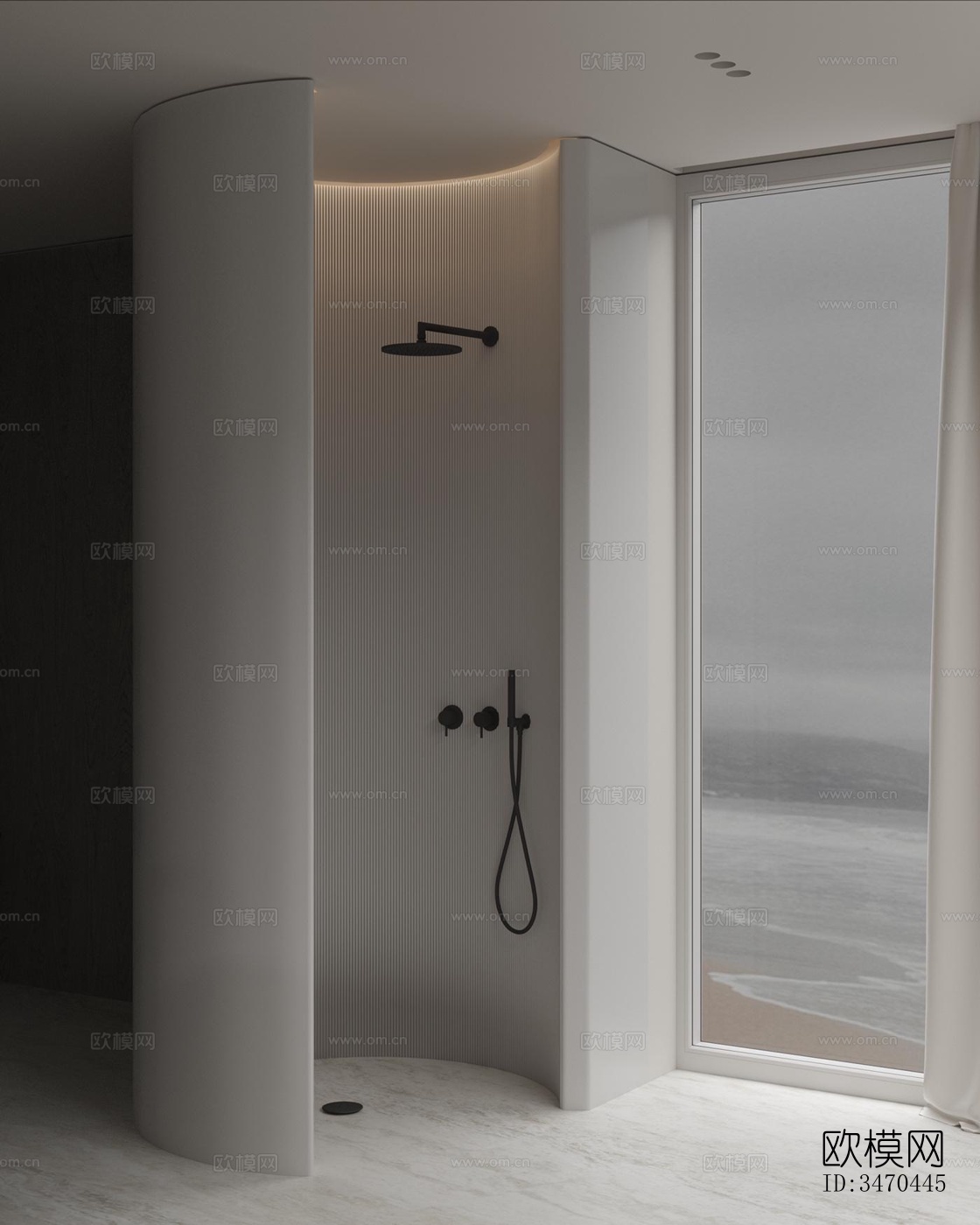 现代平层效果图下载（渲染图7）