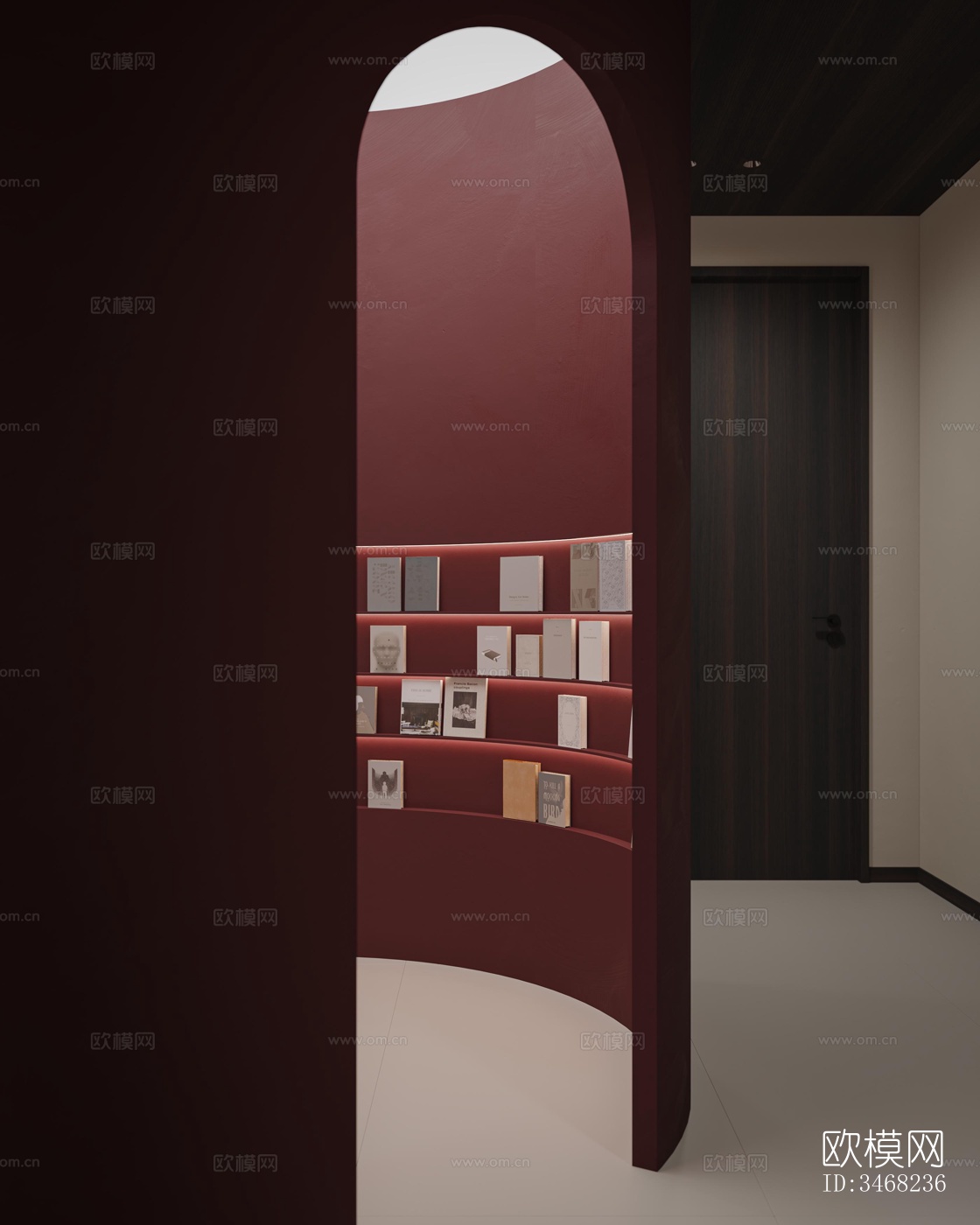 现代大平层效果图下载（渲染图7）