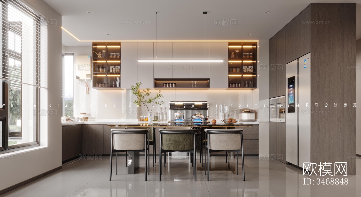 现代平层效果图下载（渲染图5）