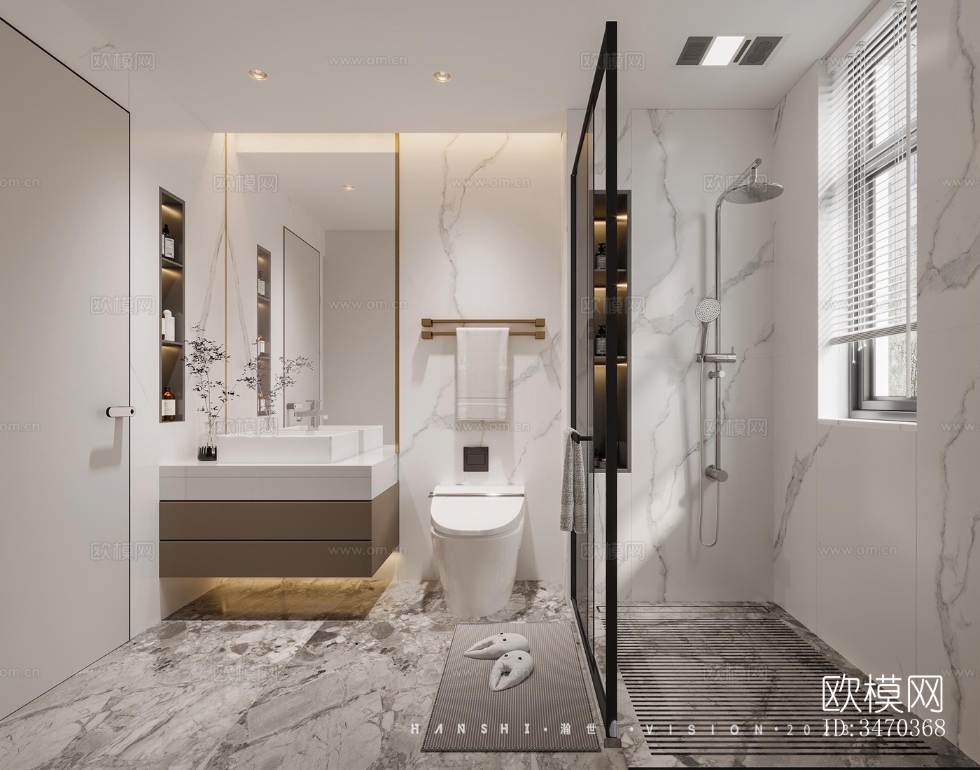 现代平层效果图下载（渲染图8）