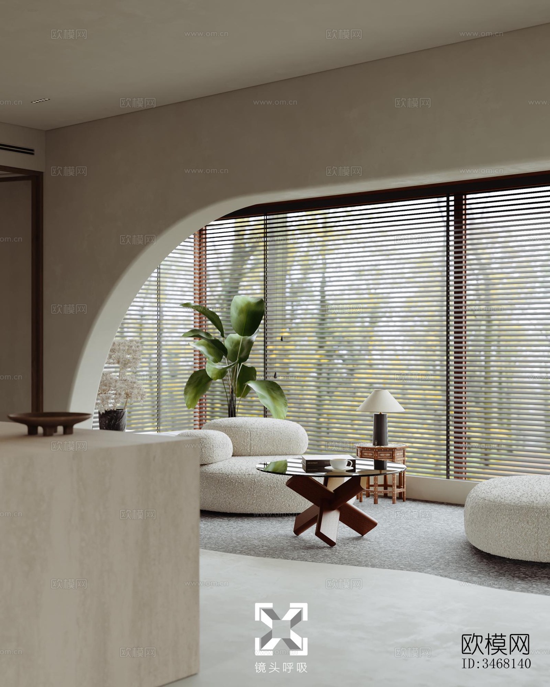 现代大平层效果图下载（渲染图5）