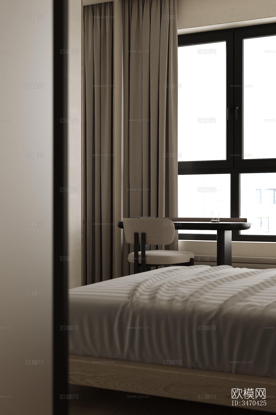 现代平层效果图下载（渲染图6）