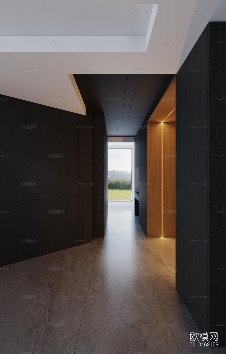 现代大平层效果图下载（渲染图4）