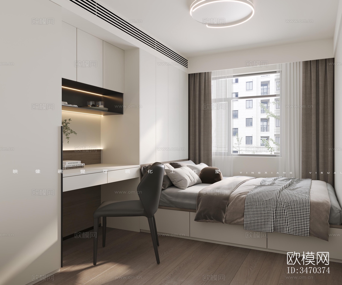 现代平层效果图下载（渲染图2）