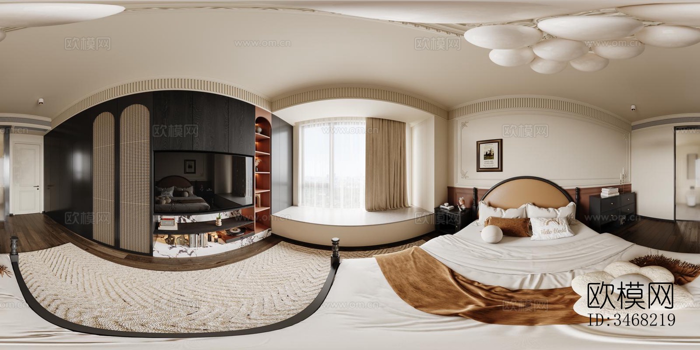 现代大平层效果图下载（渲染图13）