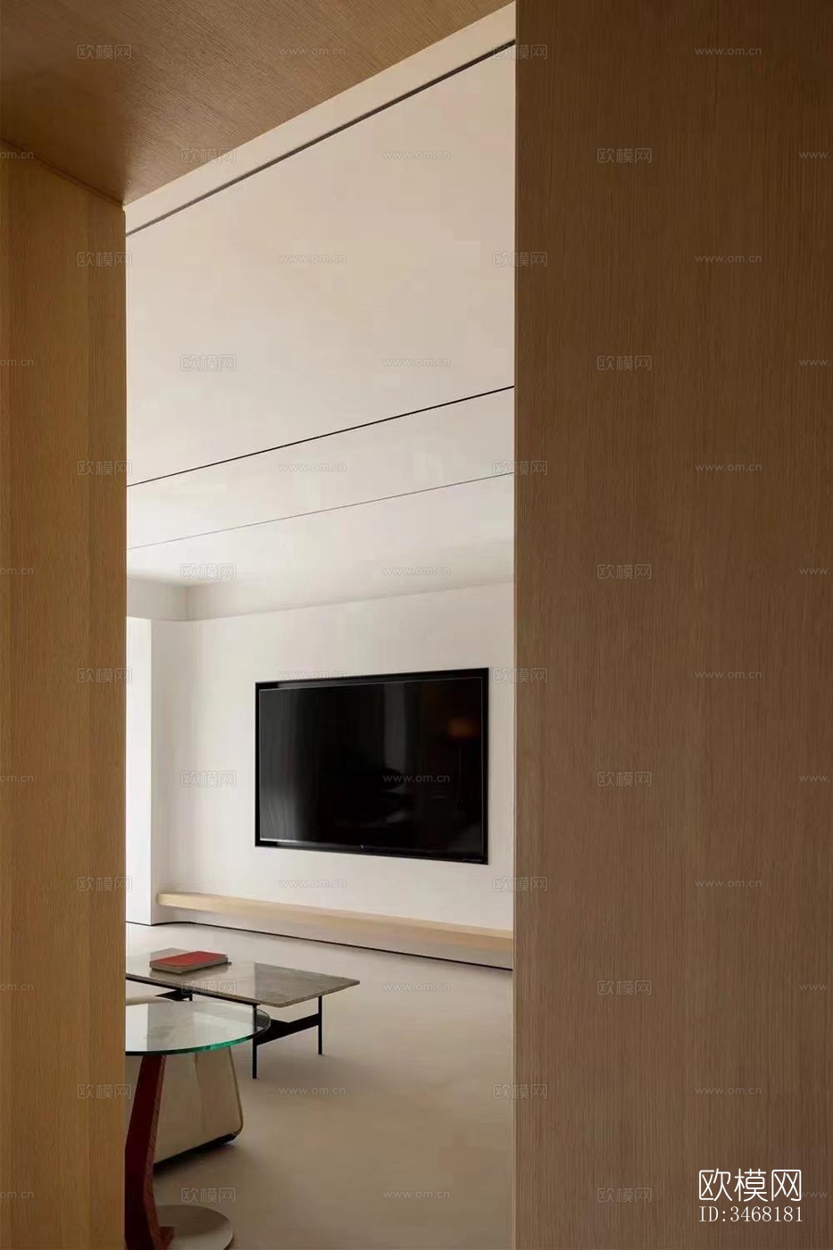 现代大平层效果图下载（渲染图4）