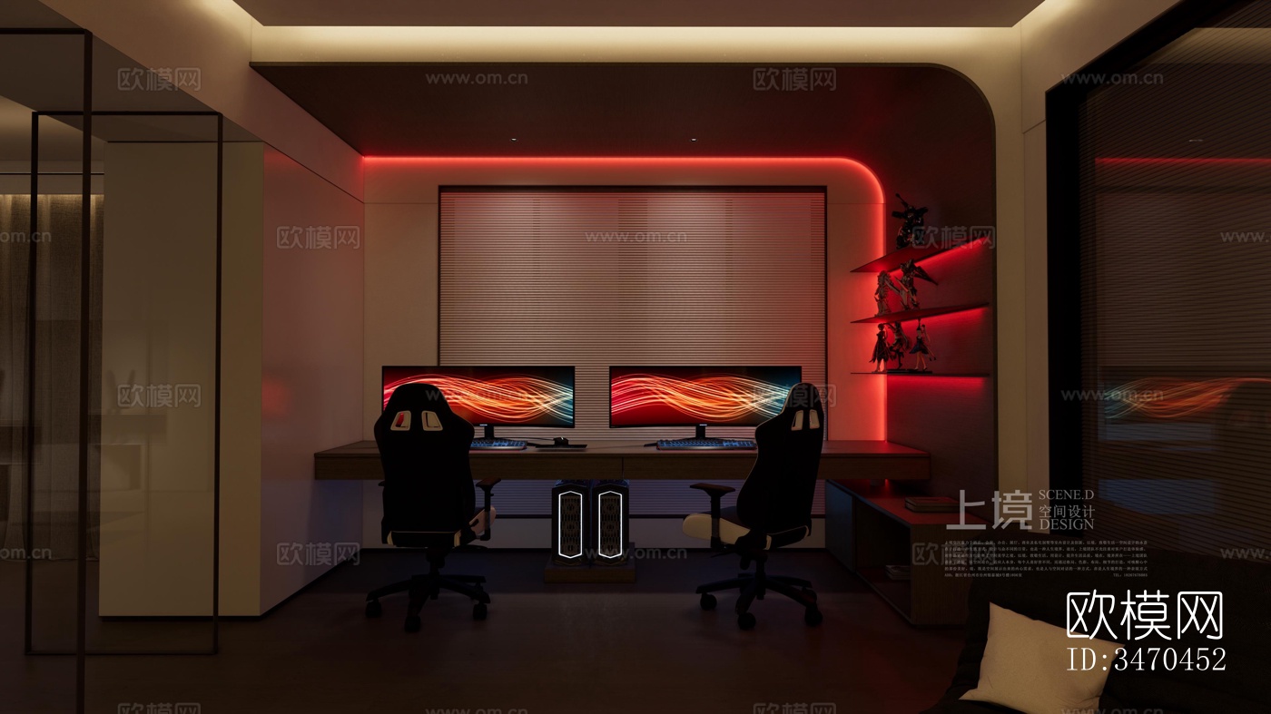 现代平层效果图下载（渲染图2）