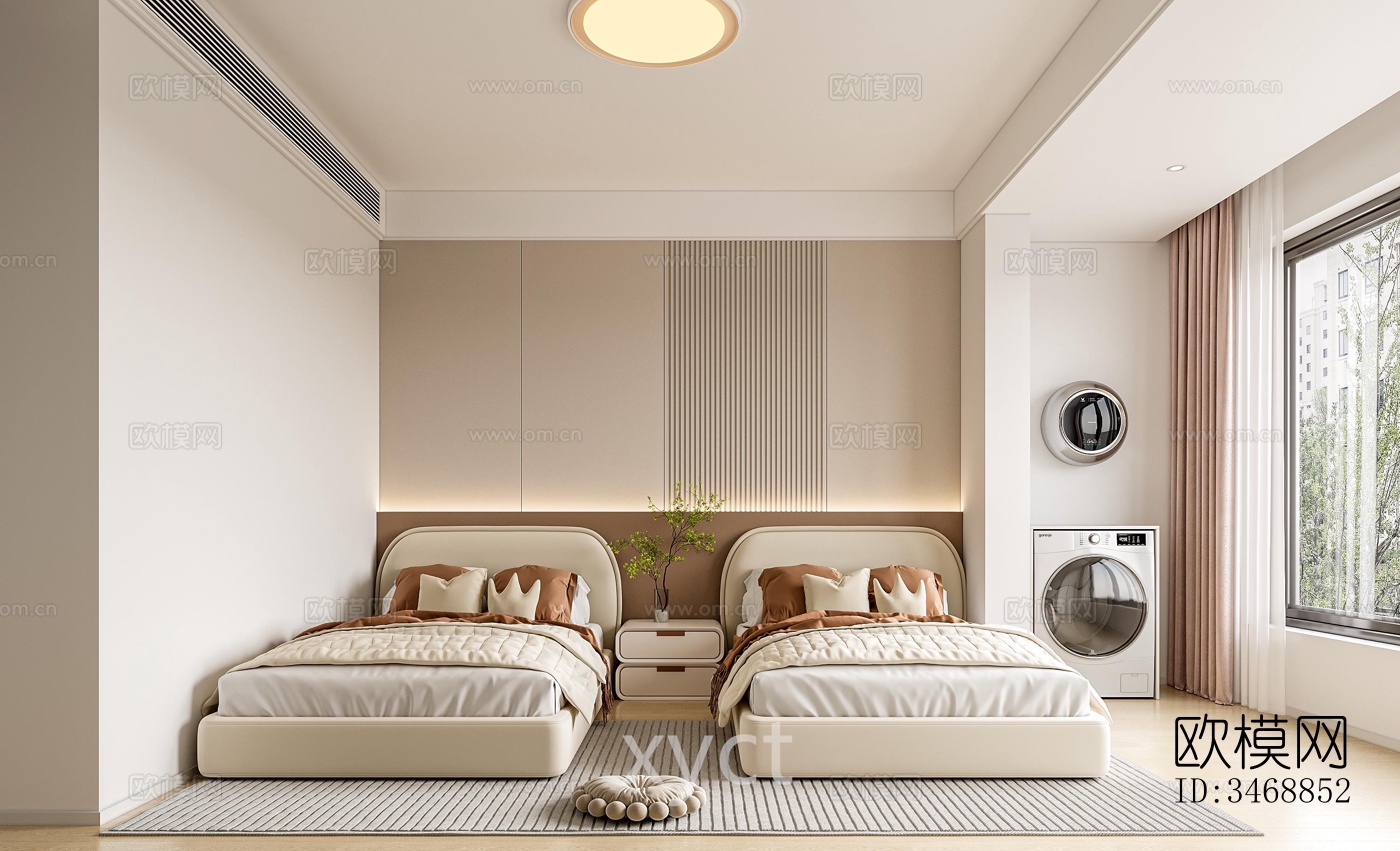 现代平层效果图下载（渲染图6）