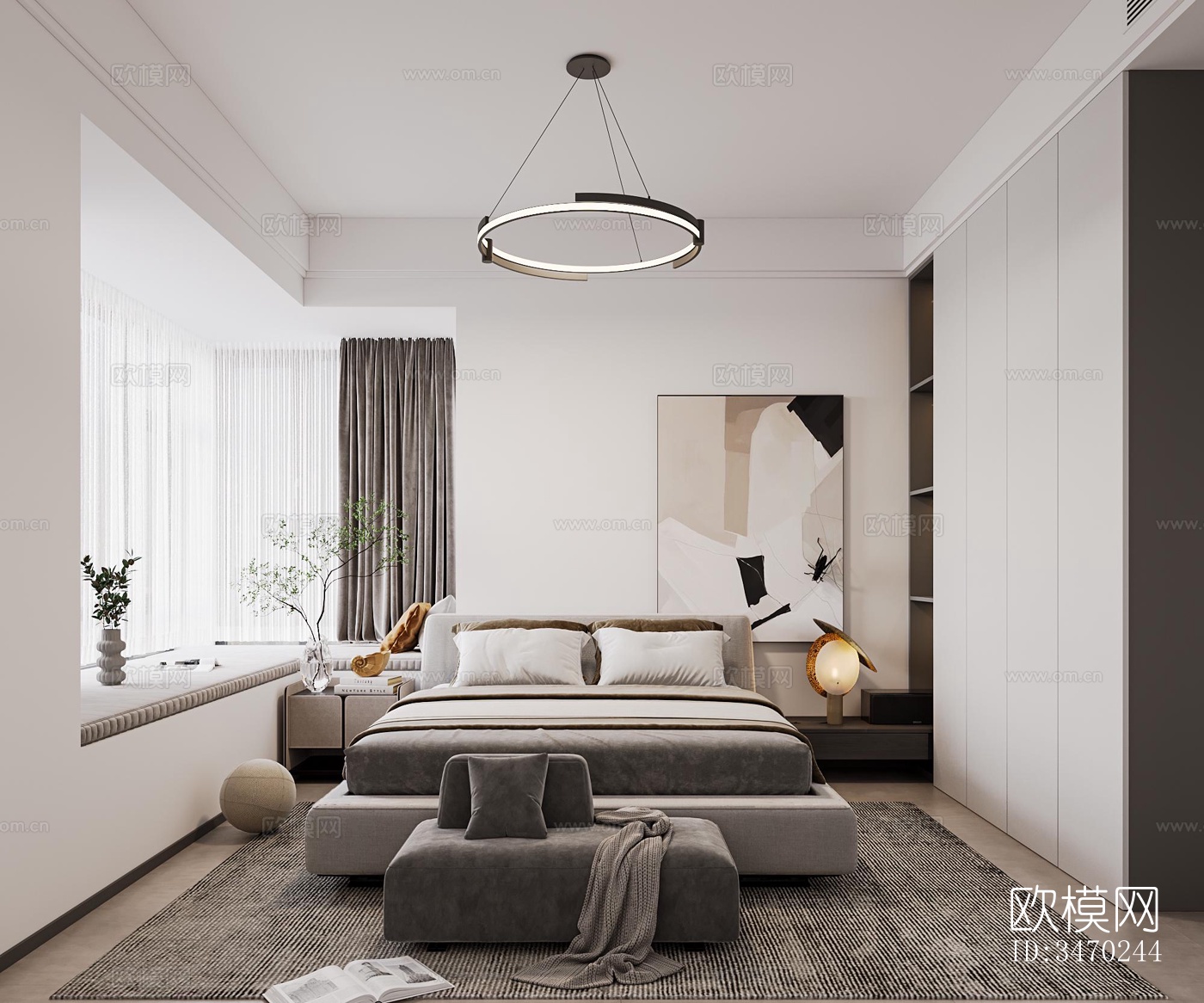 现代平层效果图下载（渲染图2）