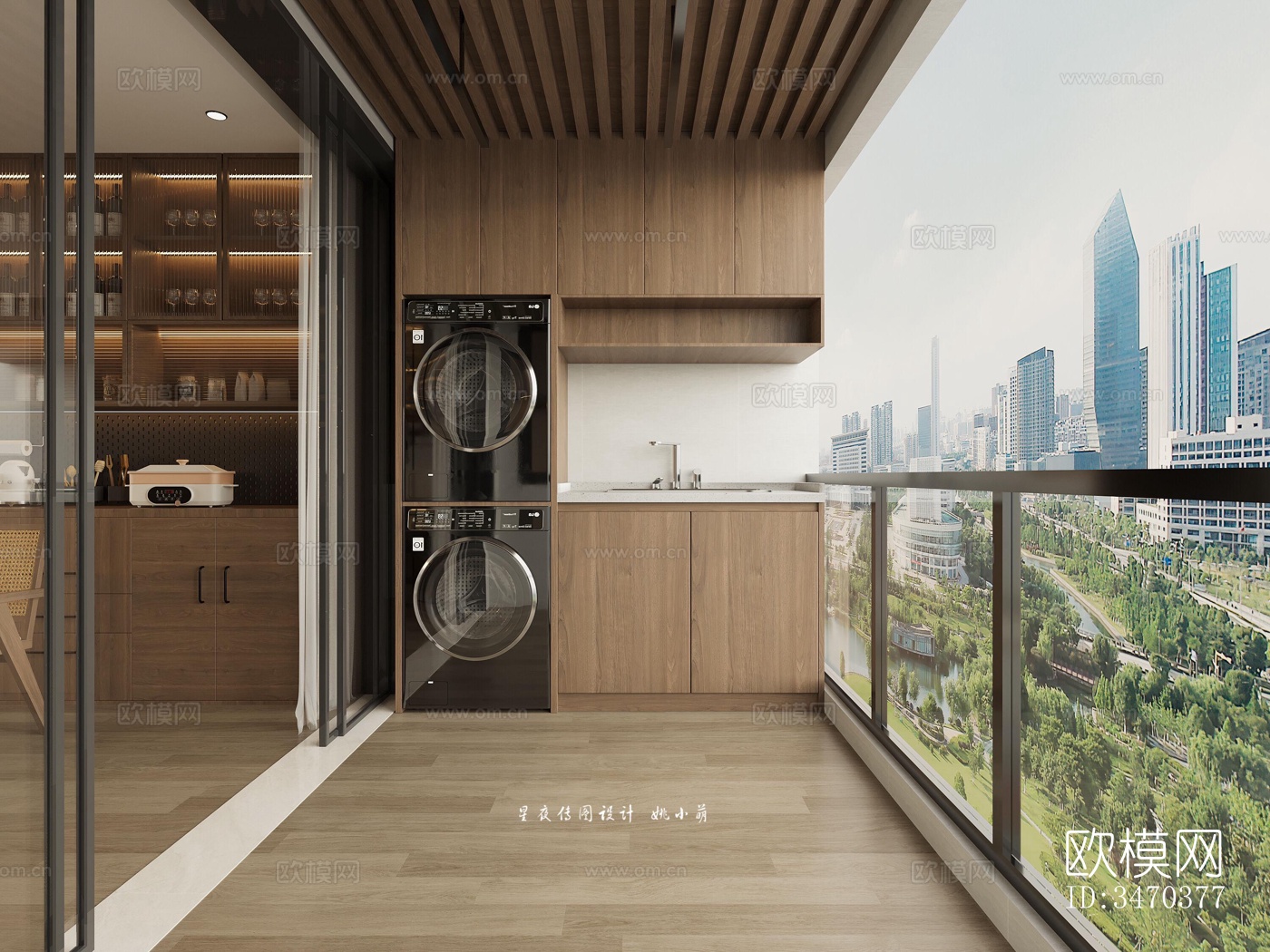 现代平层效果图下载（渲染图8）