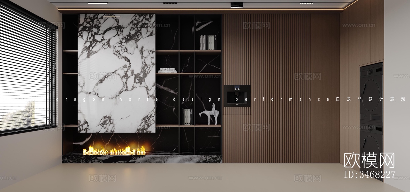 现代大平层效果图下载（渲染图11）