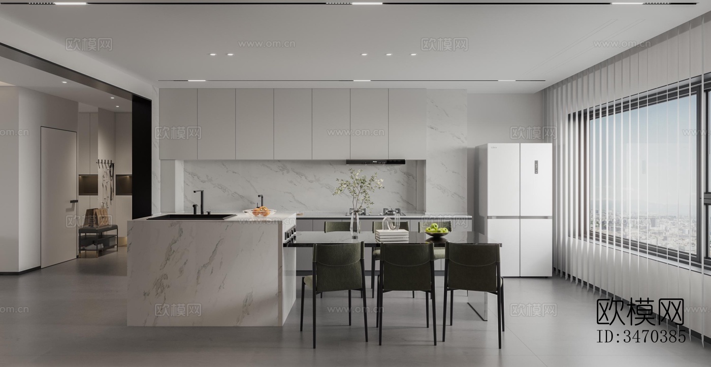 现代平层效果图下载（渲染图11）