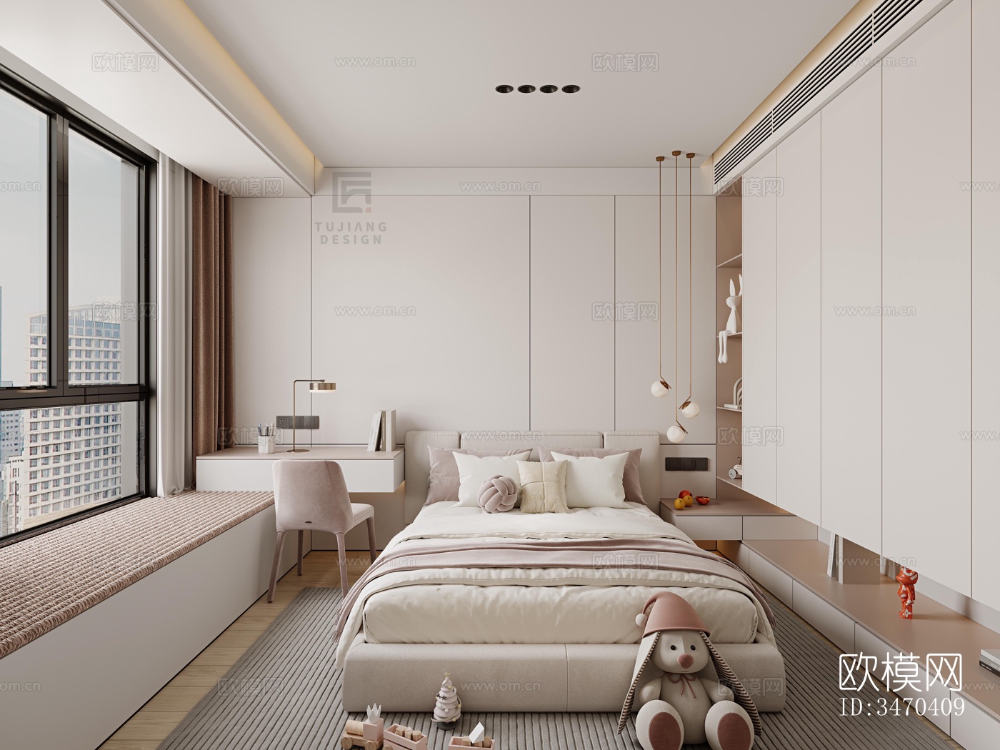 现代平层效果图下载（渲染图4）