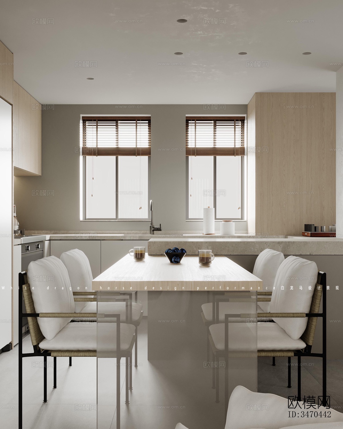 现代平层效果图下载（渲染图5）