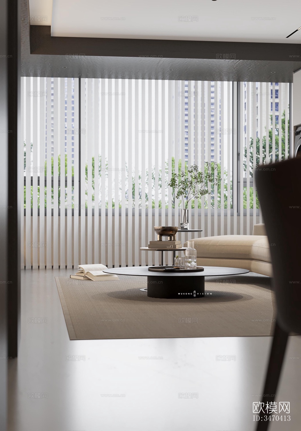 现代平层效果图下载（渲染图4）