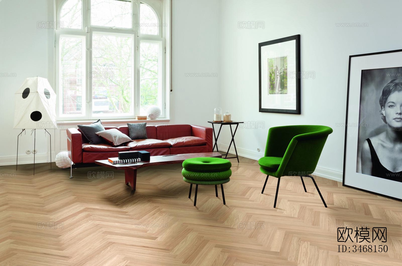 现代大平层效果图下载（渲染图7）