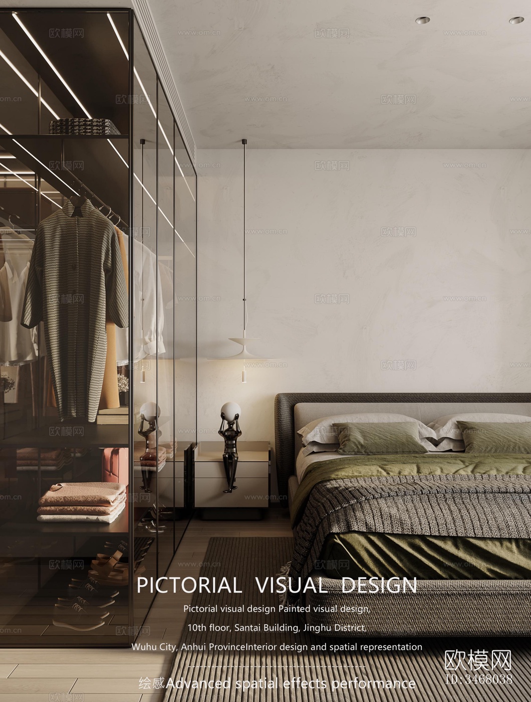 现代大平层效果图下载（渲染图9）