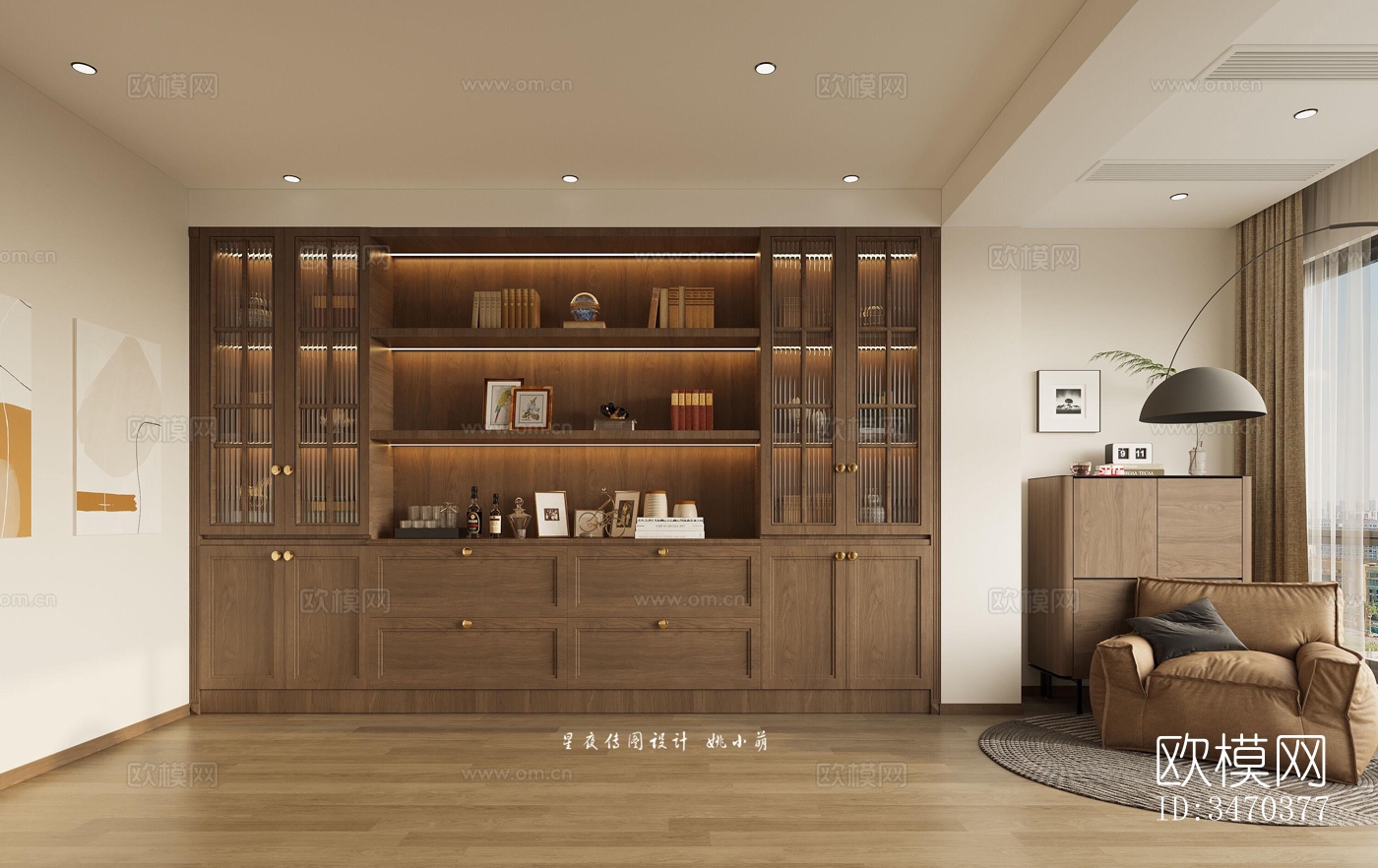 现代平层效果图下载（渲染图6）