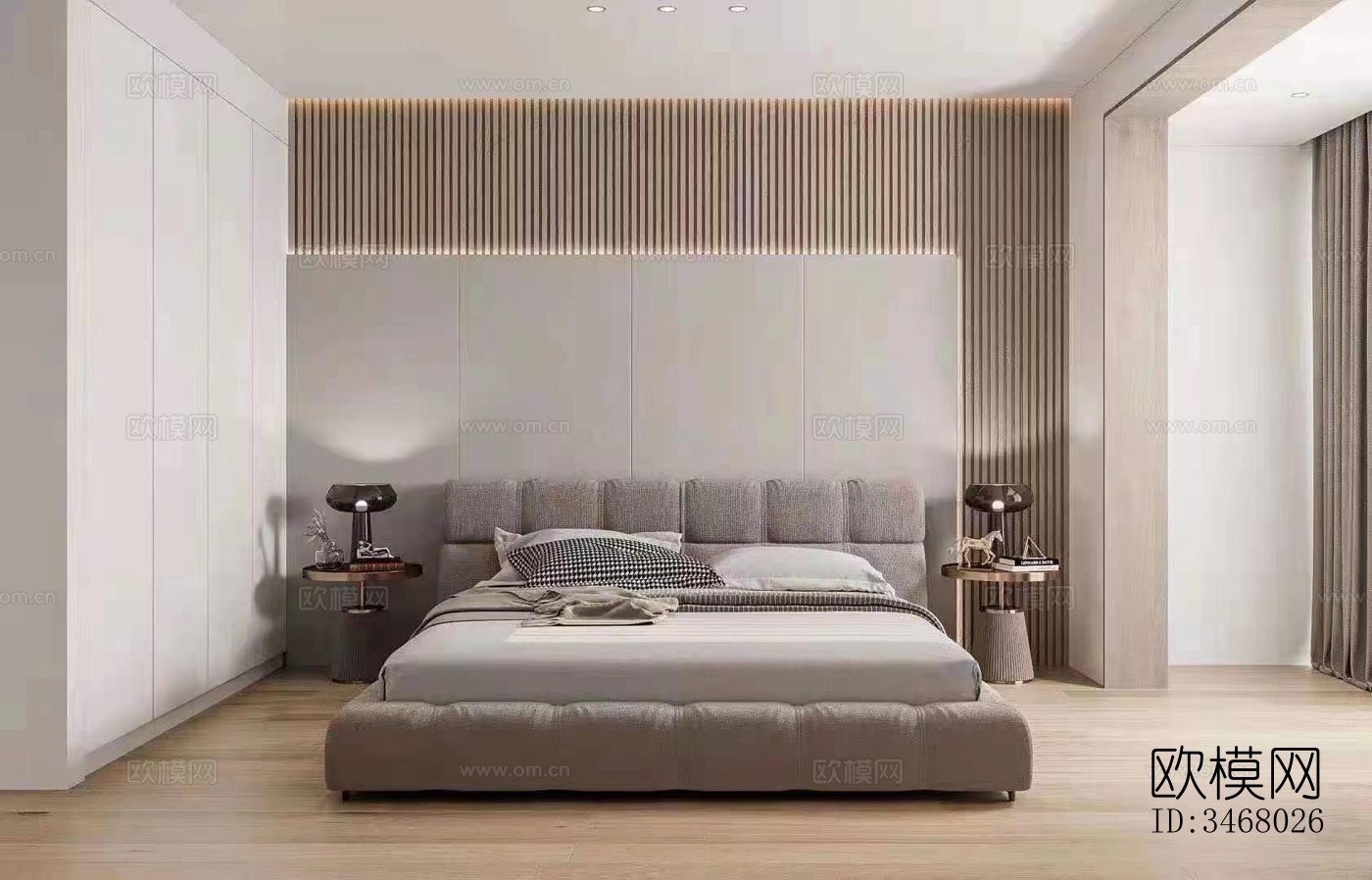 现代大平层效果图下载（渲染图5）