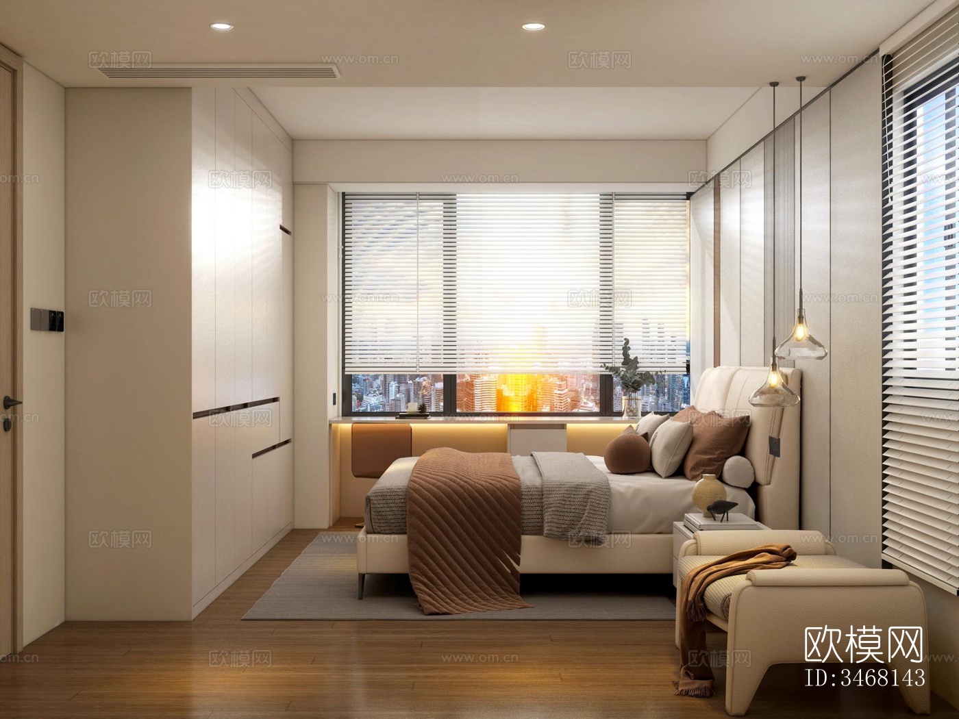 现代大平层效果图下载（渲染图5）