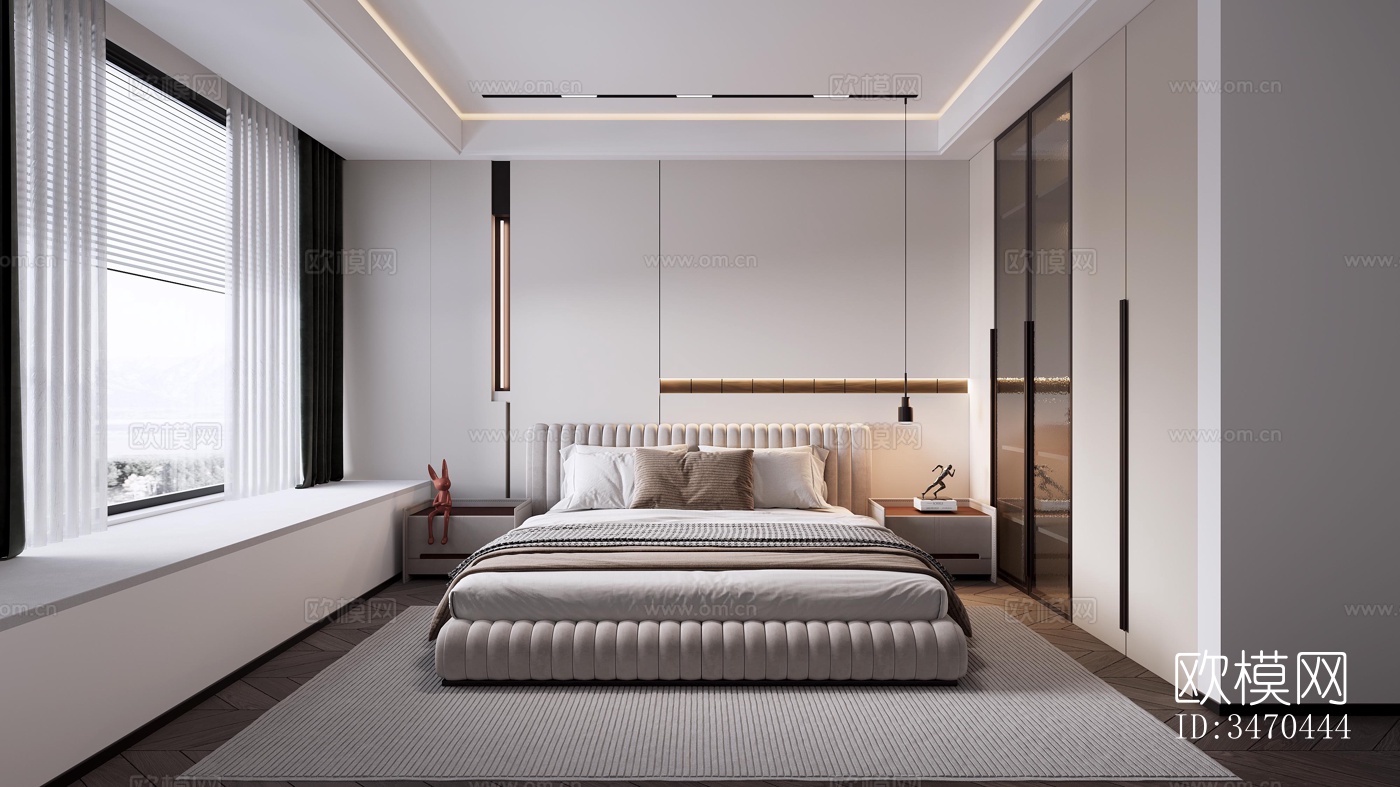 现代平层效果图下载（渲染图5）