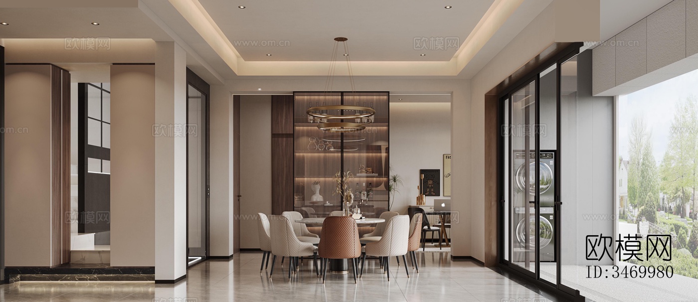 现代平层效果图下载（渲染图6）