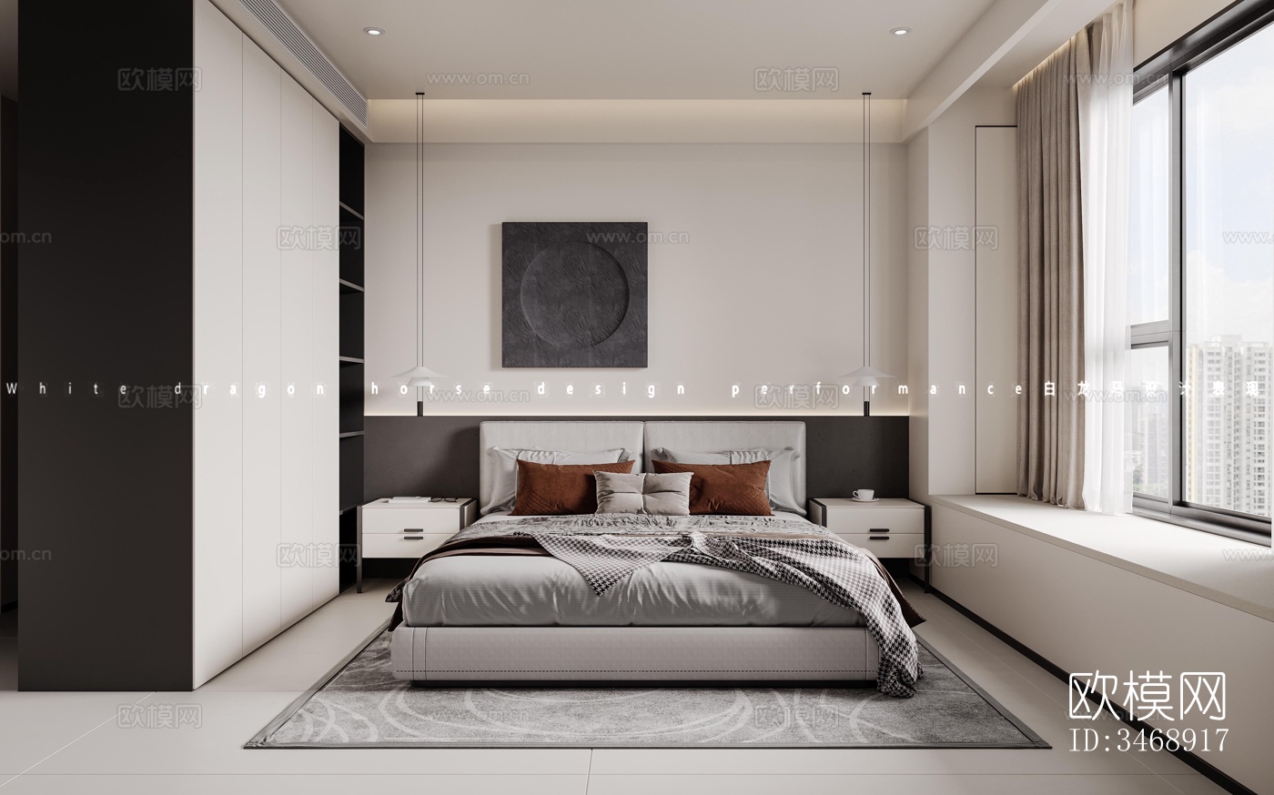 现代平层效果图下载（渲染图5）