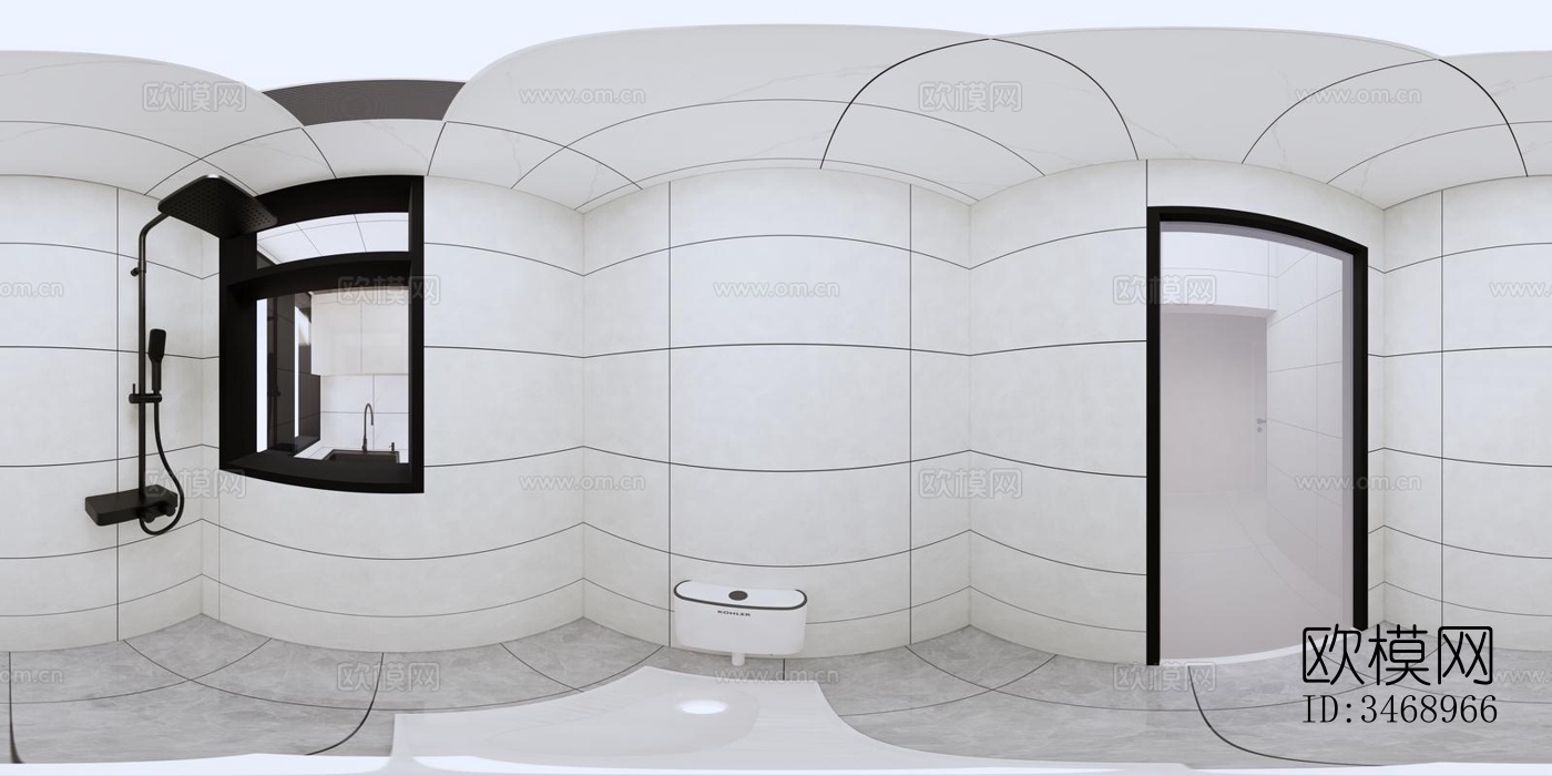 现代平层效果图下载（渲染图3）