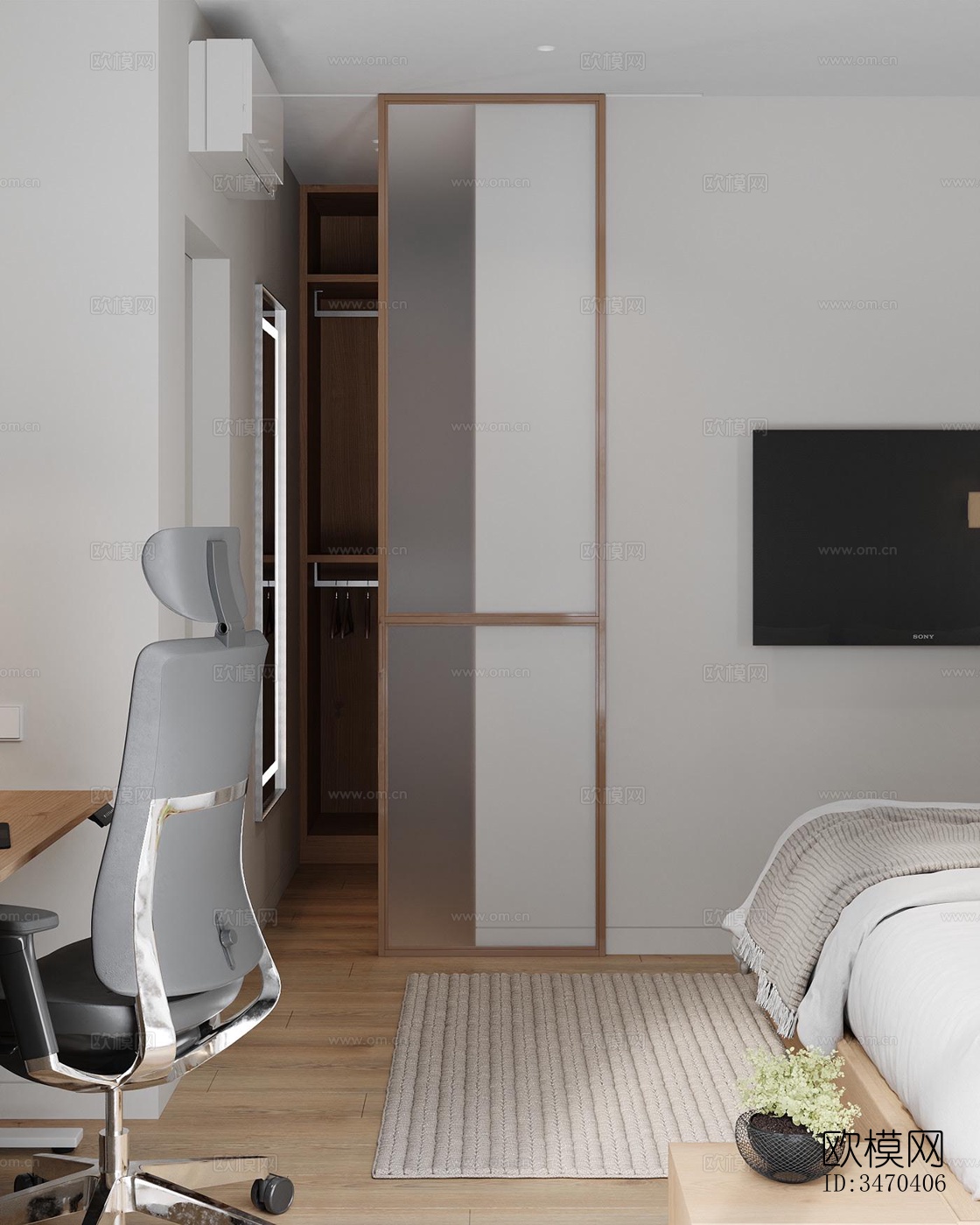 现代平层效果图下载（渲染图4）