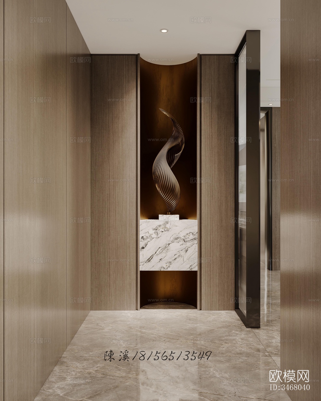 现代大平层效果图下载（渲染图5）