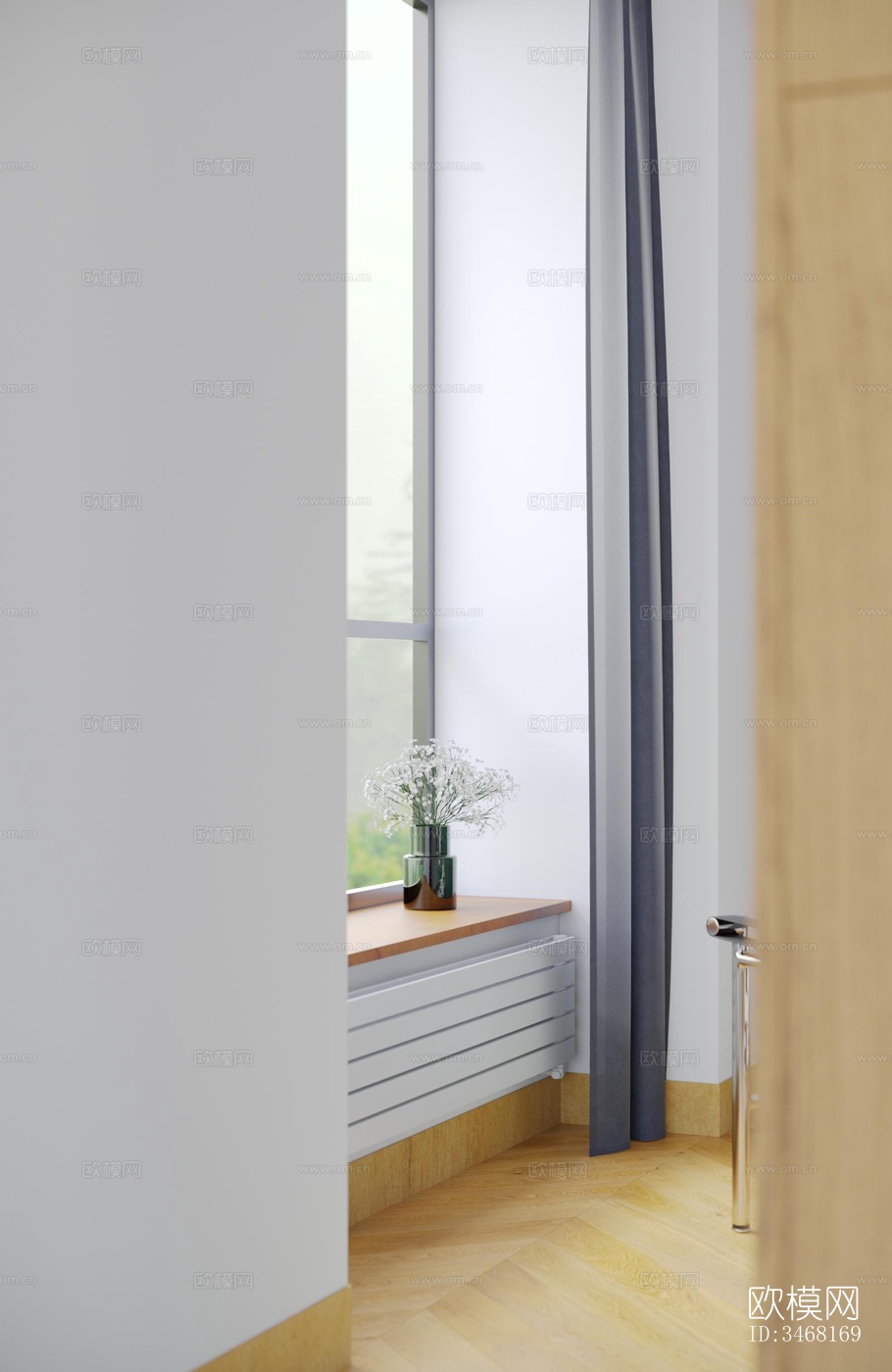 现代大平层效果图下载（渲染图6）