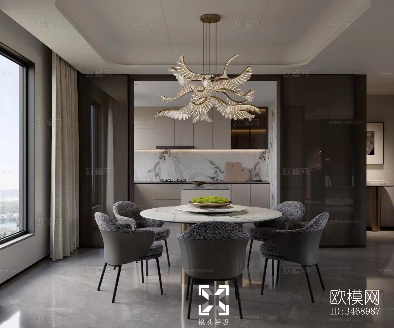 现代平层效果图下载（渲染图2）