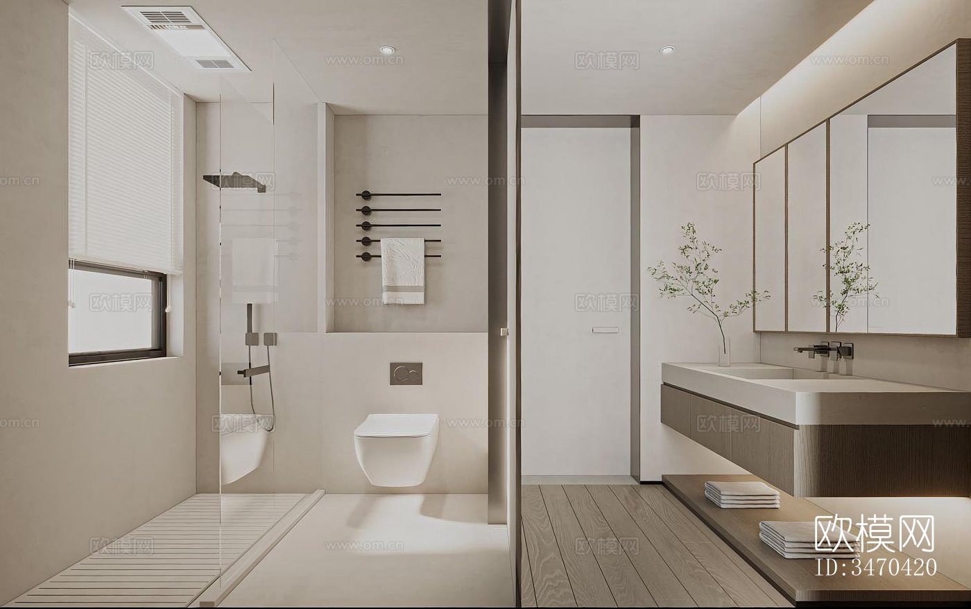 现代平层效果图下载（渲染图2）