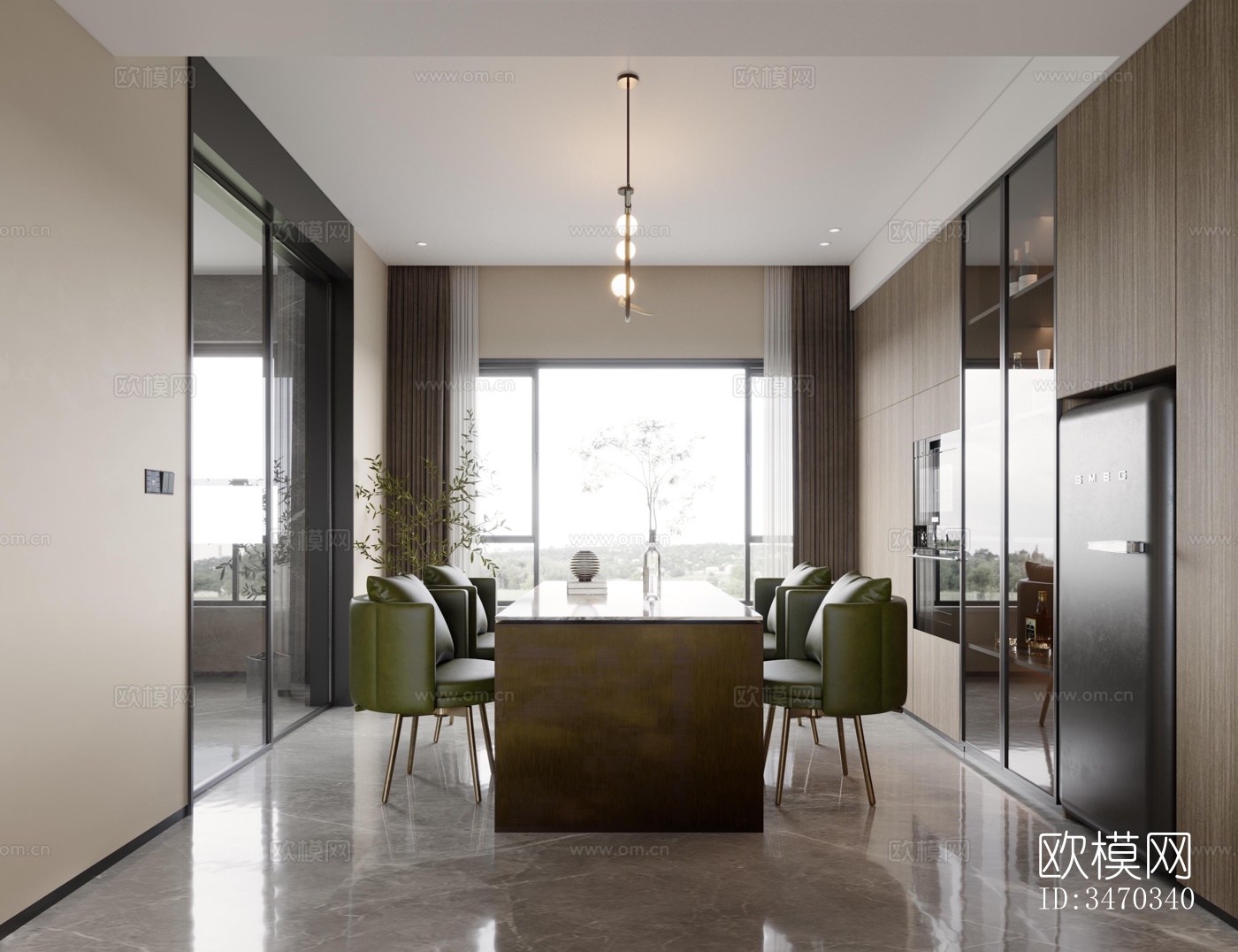 现代平层效果图下载（渲染图5）