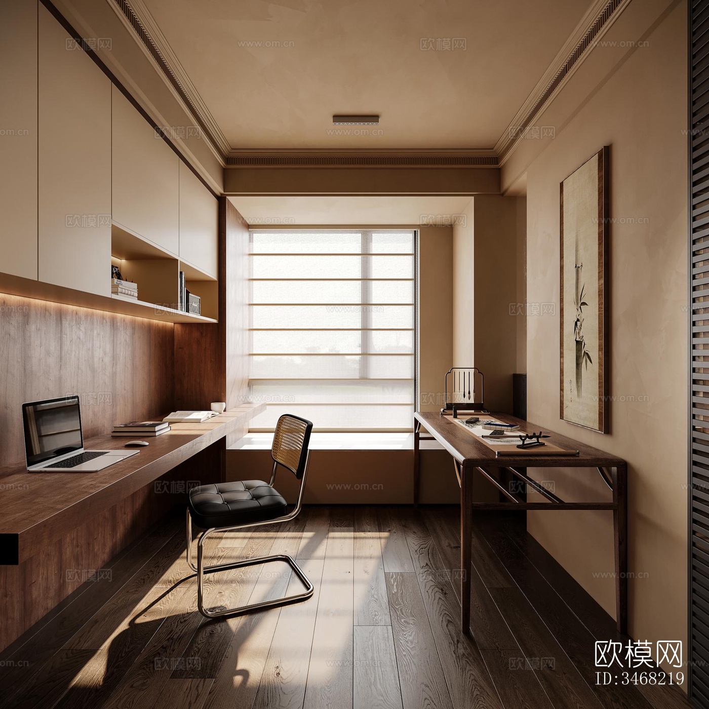 现代大平层效果图下载（渲染图10）