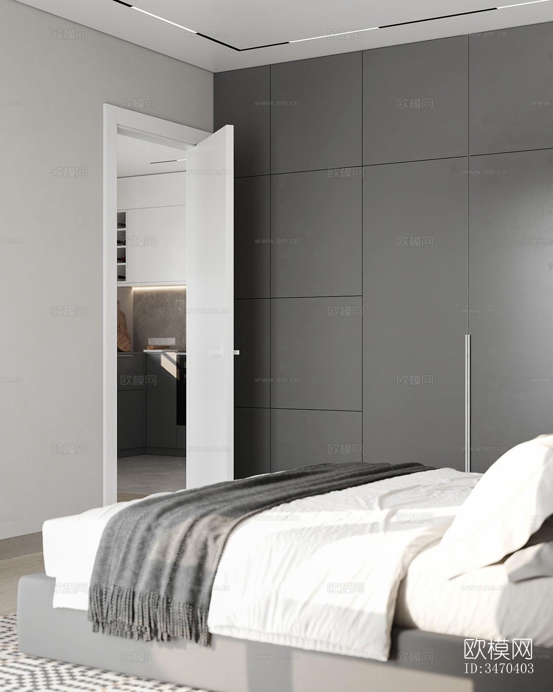 现代平层效果图下载（渲染图3）