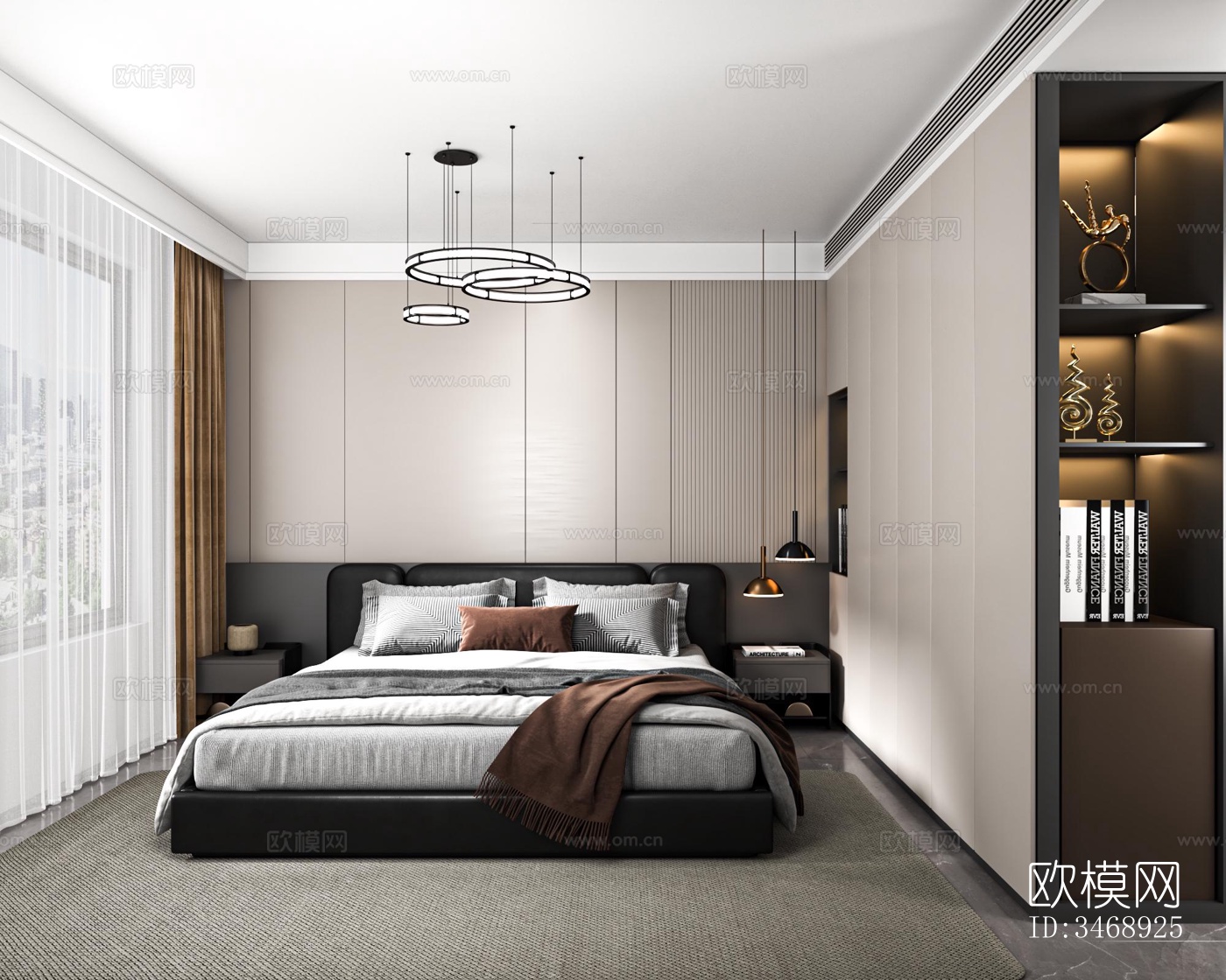 现代平层效果图下载（渲染图11）