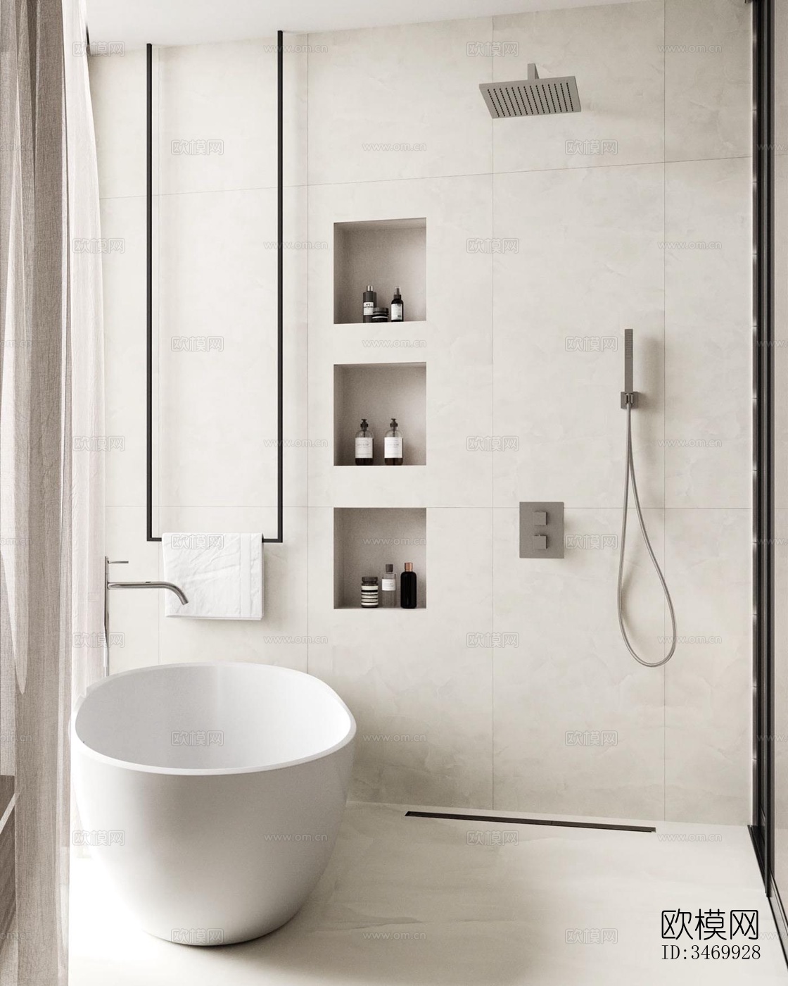 现代平层效果图下载（渲染图6）