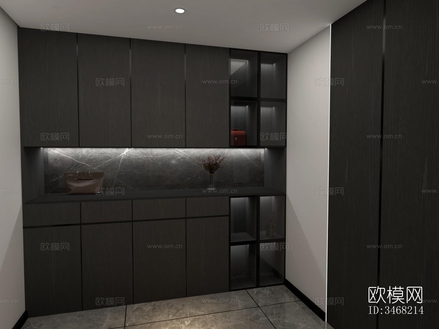 现代大平层效果图下载（渲染图5）