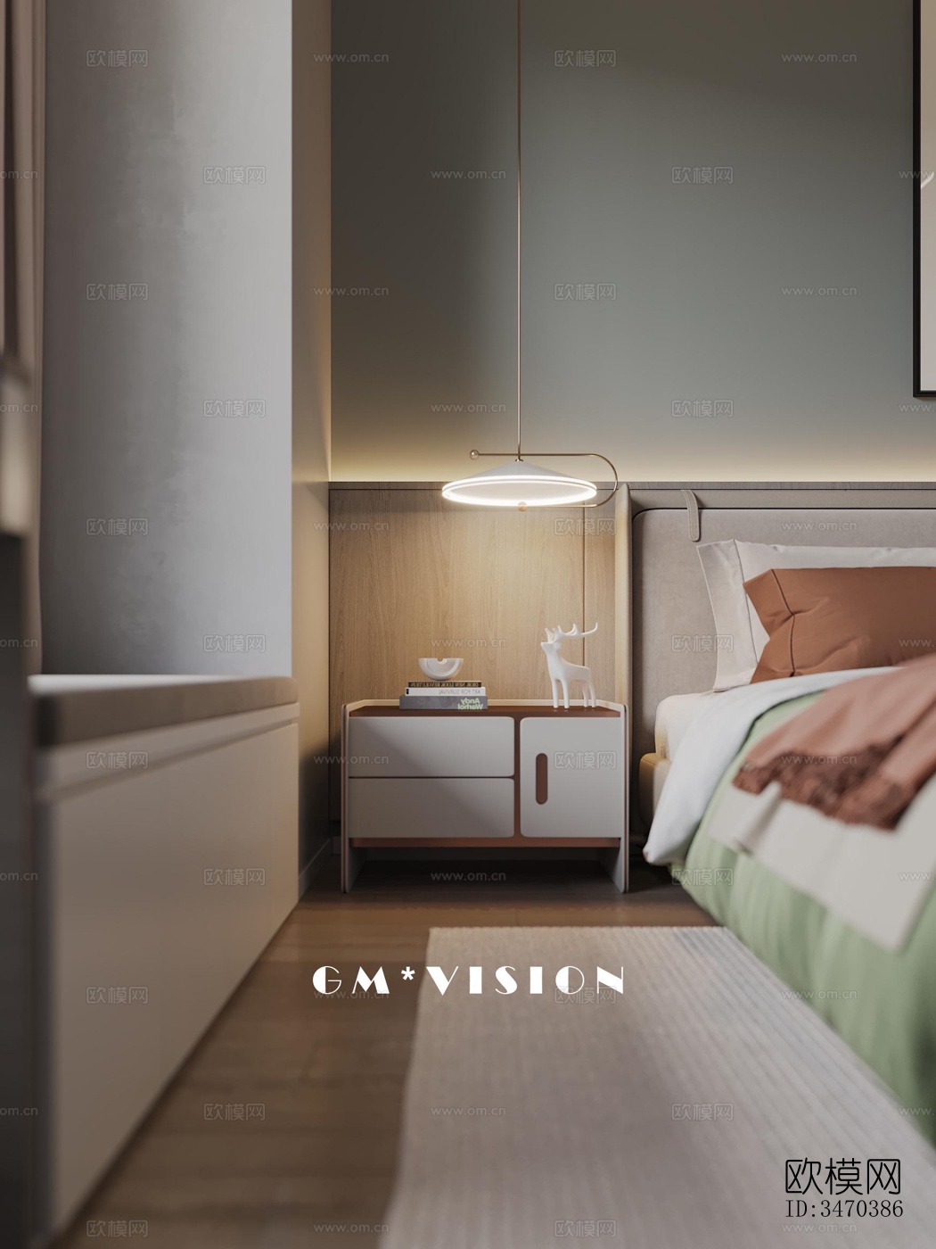 现代平层效果图下载（渲染图13）