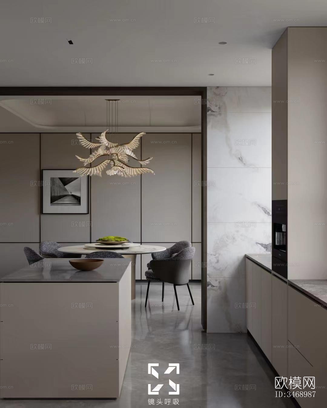 现代平层效果图下载（渲染图1）