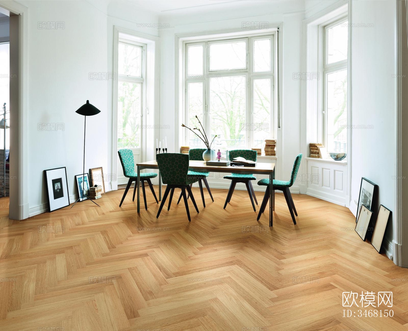 现代大平层效果图下载（渲染图3）