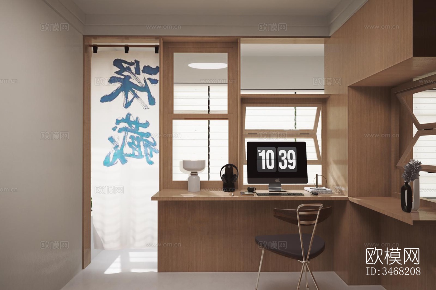 现代大平层效果图下载（渲染图11）