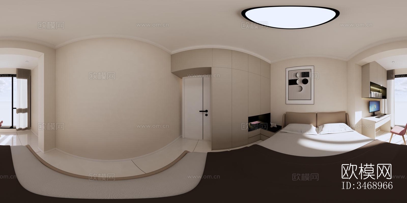 现代平层效果图下载（渲染图5）