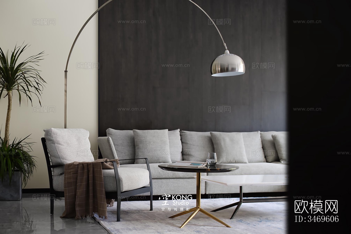 现代平层效果图下载（渲染图2）